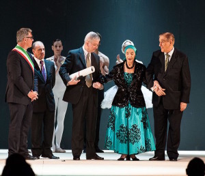 Michele De Lucia, Alfio Agostini, Alicia Alonso e Pedro Simón Martínez -Foto Vito Fusco